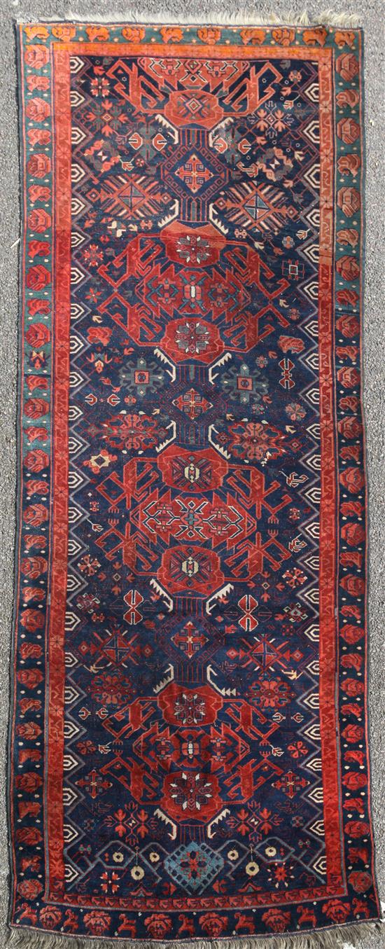 A Kazak hall carpet, 10ft 3in by 4ft 1in.